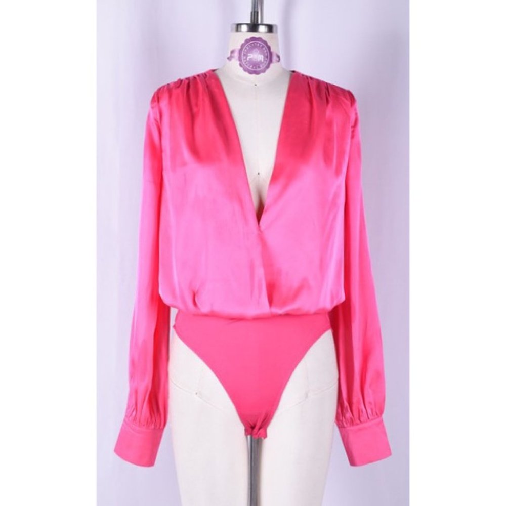 Plus Satin Bodysuit